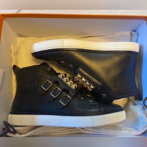Hermes Women Stud High Top Sneakers - Picture 3 of 10